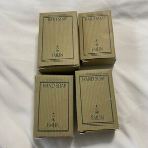Emlin French Milled Bath Soap Hand Soap Set 4 Piece New‎ *travel size*
